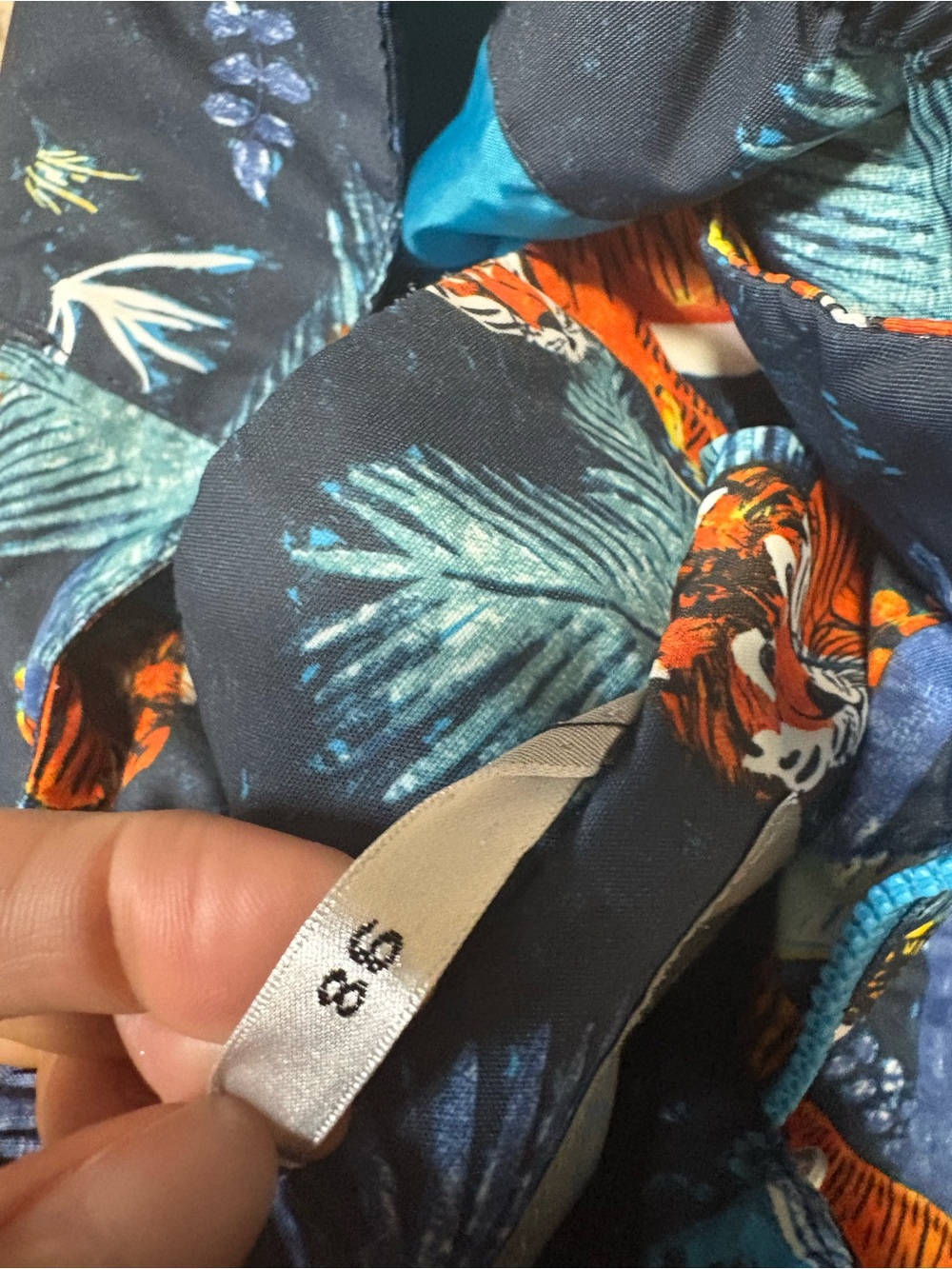 Lassie Kids Navy Blue Tiger Print Hooded One-Piece Splash Suit 3T - Picture 3 of 3